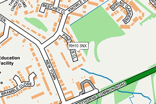RH10 3NX map - OS OpenMap – Local (Ordnance Survey)