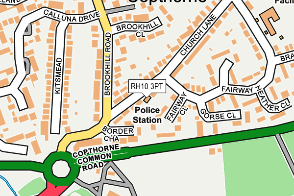 RH10 3PT map - OS OpenMap – Local (Ordnance Survey)