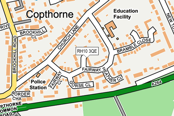 RH10 3QE map - OS OpenMap – Local (Ordnance Survey)