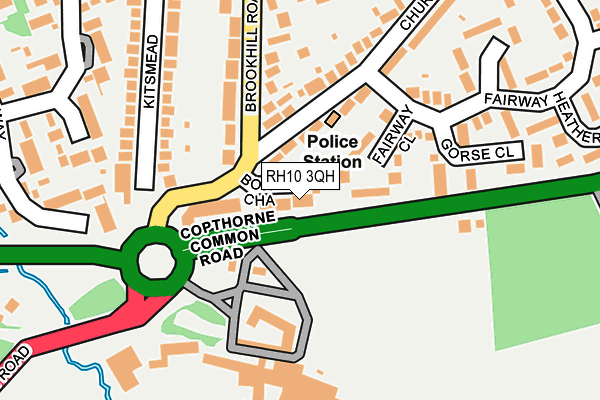 RH10 3QH map - OS OpenMap – Local (Ordnance Survey)