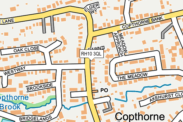 RH10 3QL map - OS OpenMap – Local (Ordnance Survey)