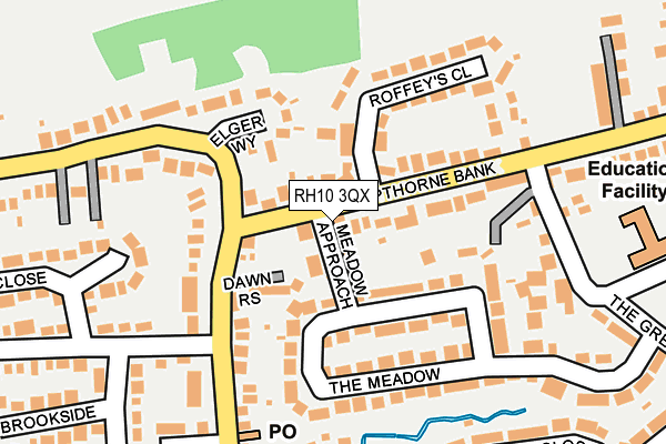 RH10 3QX map - OS OpenMap – Local (Ordnance Survey)