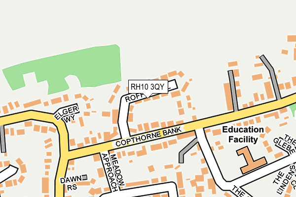 RH10 3QY map - OS OpenMap – Local (Ordnance Survey)