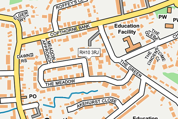 RH10 3RJ map - OS OpenMap – Local (Ordnance Survey)