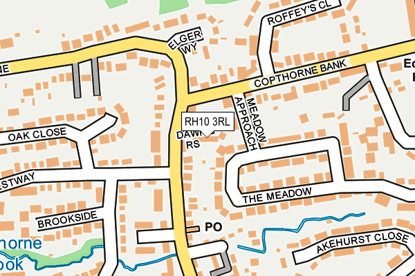 RH10 3RL map - OS OpenMap – Local (Ordnance Survey)