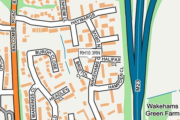 RH10 3RN map - OS OpenMap – Local (Ordnance Survey)