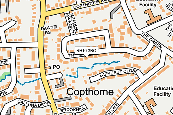 RH10 3RQ map - OS OpenMap – Local (Ordnance Survey)