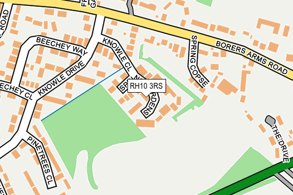 RH10 3RS map - OS OpenMap – Local (Ordnance Survey)