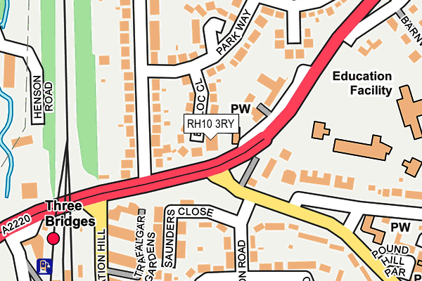 RH10 3RY map - OS OpenMap – Local (Ordnance Survey)