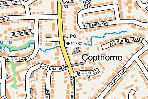 RH10 3RZ map - OS OpenMap – Local (Ordnance Survey)