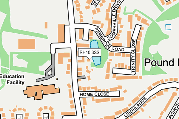 RH10 3SS map - OS OpenMap – Local (Ordnance Survey)