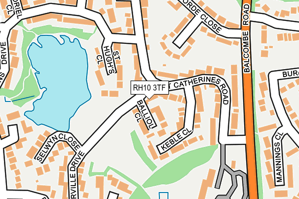 RH10 3TF map - OS OpenMap – Local (Ordnance Survey)
