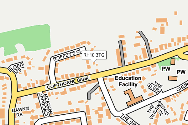 RH10 3TG map - OS OpenMap – Local (Ordnance Survey)
