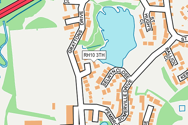 RH10 3TH map - OS OpenMap – Local (Ordnance Survey)