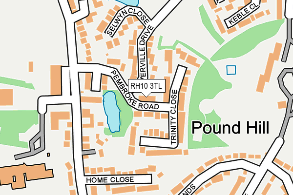 RH10 3TL map - OS OpenMap – Local (Ordnance Survey)