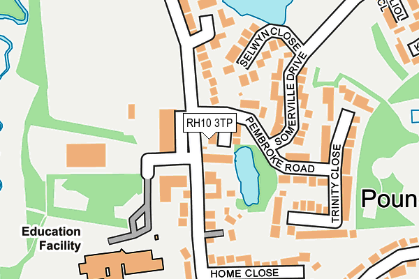 RH10 3TP map - OS OpenMap – Local (Ordnance Survey)