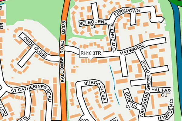 RH10 3TR map - OS OpenMap – Local (Ordnance Survey)