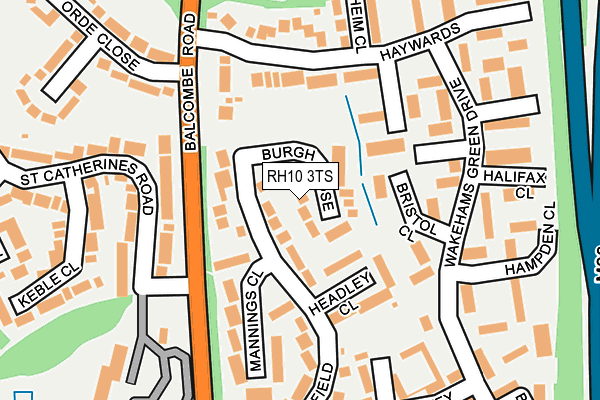 RH10 3TS map - OS OpenMap – Local (Ordnance Survey)