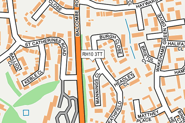 RH10 3TT map - OS OpenMap – Local (Ordnance Survey)