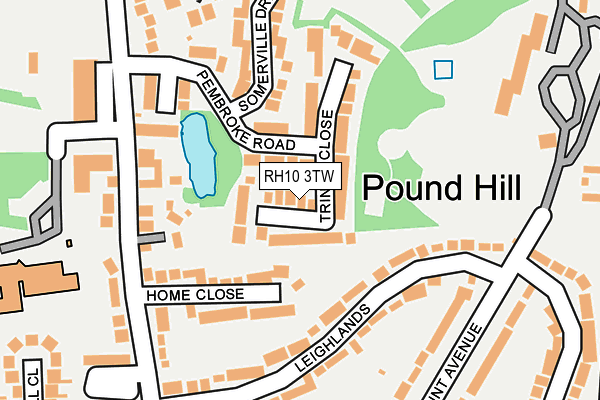 RH10 3TW map - OS OpenMap – Local (Ordnance Survey)