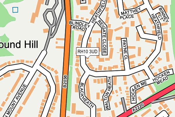 RH10 3UD map - OS OpenMap – Local (Ordnance Survey)