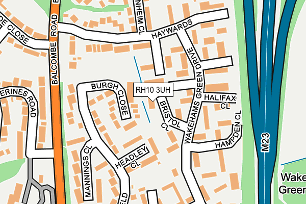 RH10 3UH map - OS OpenMap – Local (Ordnance Survey)
