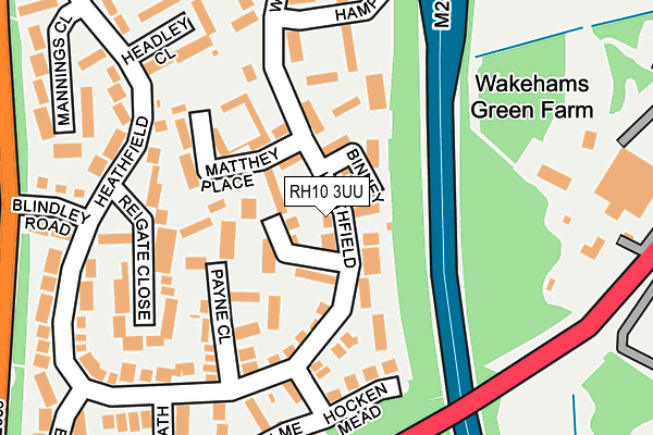 RH10 3UU map - OS OpenMap – Local (Ordnance Survey)