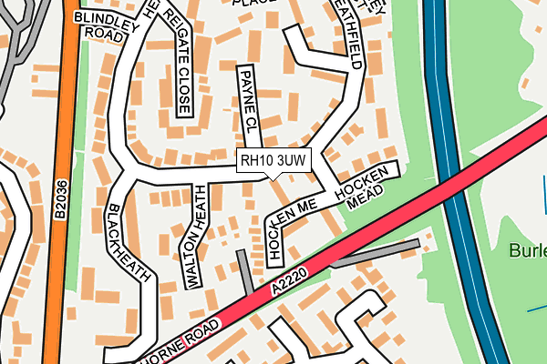 RH10 3UW map - OS OpenMap – Local (Ordnance Survey)