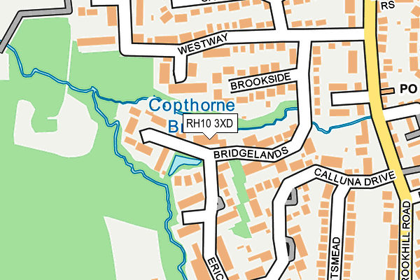 RH10 3XD map - OS OpenMap – Local (Ordnance Survey)