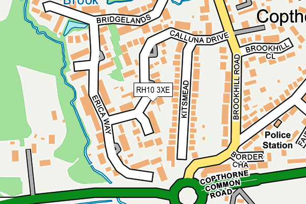 RH10 3XE map - OS OpenMap – Local (Ordnance Survey)