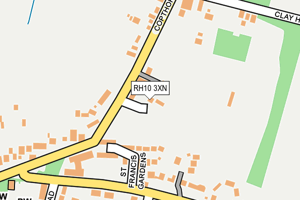 RH10 3XN map - OS OpenMap – Local (Ordnance Survey)