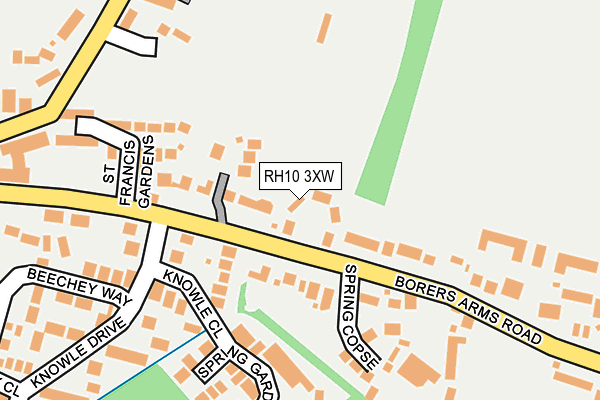 RH10 3XW map - OS OpenMap – Local (Ordnance Survey)