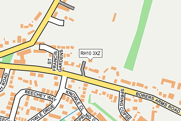 RH10 3XZ map - OS OpenMap – Local (Ordnance Survey)