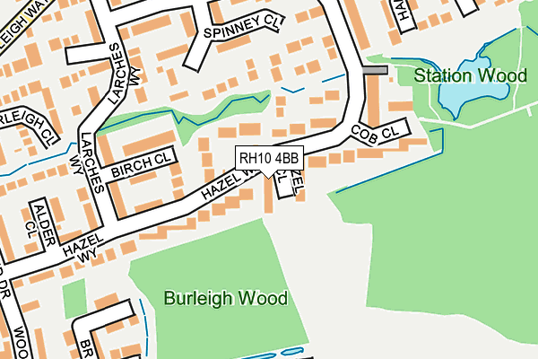 RH10 4BB map - OS OpenMap – Local (Ordnance Survey)