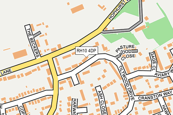 RH10 4DP map - OS OpenMap – Local (Ordnance Survey)