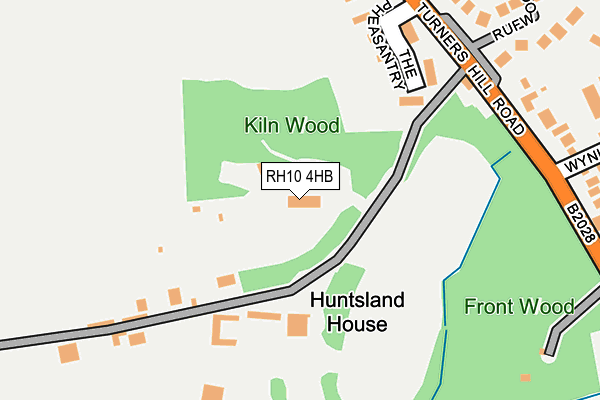 RH10 4HB map - OS OpenMap – Local (Ordnance Survey)