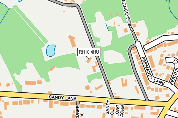 RH10 4HU map - OS OpenMap – Local (Ordnance Survey)