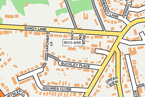 RH10 4HW map - OS OpenMap – Local (Ordnance Survey)