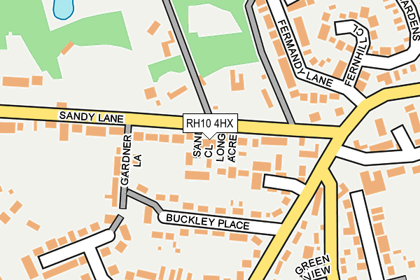 RH10 4HX map - OS OpenMap – Local (Ordnance Survey)