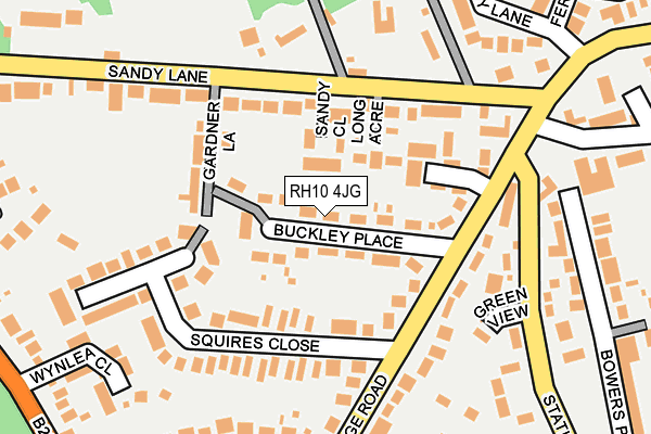 RH10 4JG map - OS OpenMap – Local (Ordnance Survey)