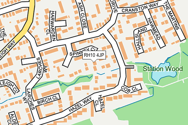 RH10 4JP map - OS OpenMap – Local (Ordnance Survey)