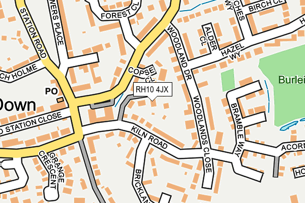 RH10 4JX map - OS OpenMap – Local (Ordnance Survey)
