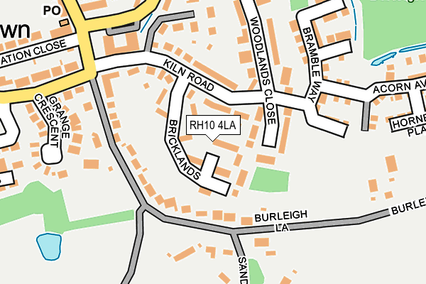 RH10 4LA map - OS OpenMap – Local (Ordnance Survey)