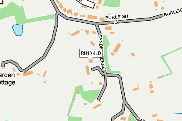 RH10 4LD map - OS OpenMap – Local (Ordnance Survey)