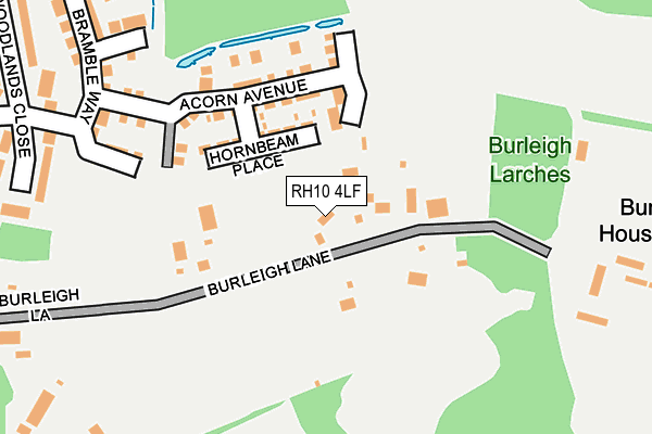 RH10 4LF map - OS OpenMap – Local (Ordnance Survey)