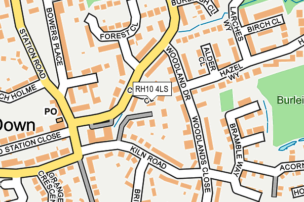 RH10 4LS map - OS OpenMap – Local (Ordnance Survey)