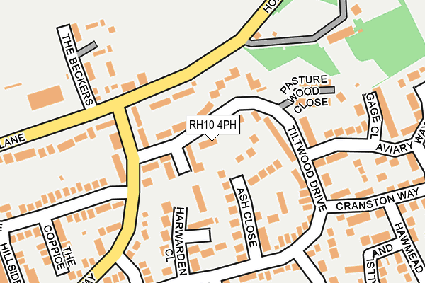 RH10 4PH map - OS OpenMap – Local (Ordnance Survey)