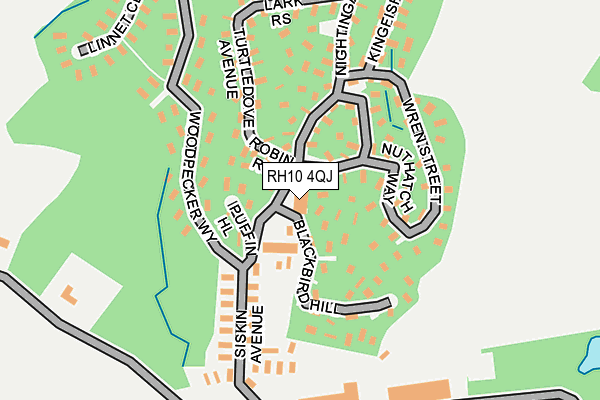 RH10 4QJ map - OS OpenMap – Local (Ordnance Survey)