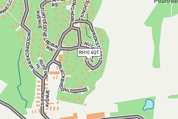 RH10 4QT map - OS OpenMap – Local (Ordnance Survey)