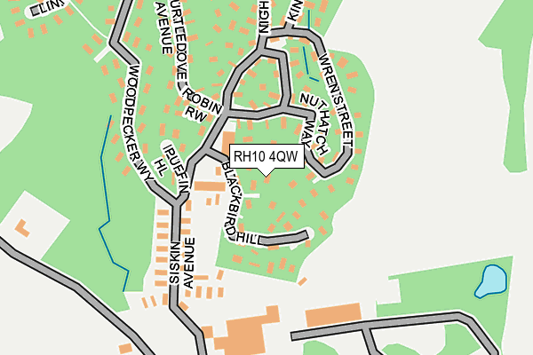 RH10 4QW map - OS OpenMap – Local (Ordnance Survey)